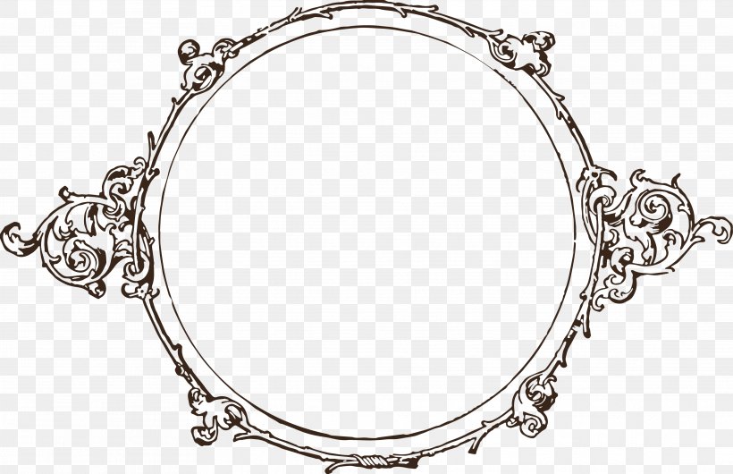 Picture Frames Clip Art, PNG, 3742x2420px, Picture Frames, Black And White, Body Jewelry, Bracelet, Chain Download Free