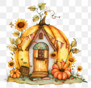 Pumpkin House - Small Cute Pumpkin House PNG