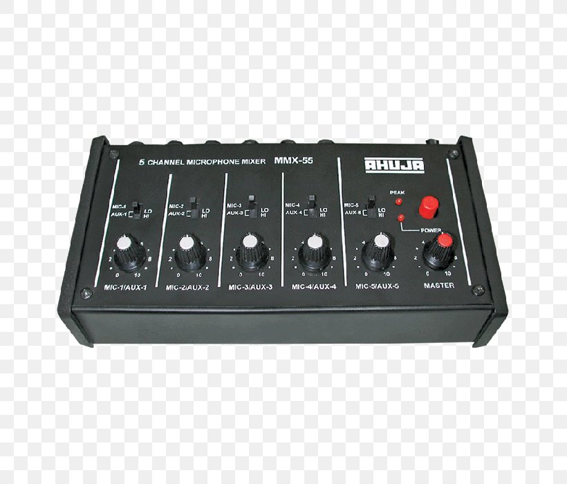 Microphone Audio Mixers Public Address Systems Disc Jockey Preamplifier, PNG, 700x700px, Microphone, Ahuja Radios, Amplifier, Audio Crossover, Audio Equipment Download Free