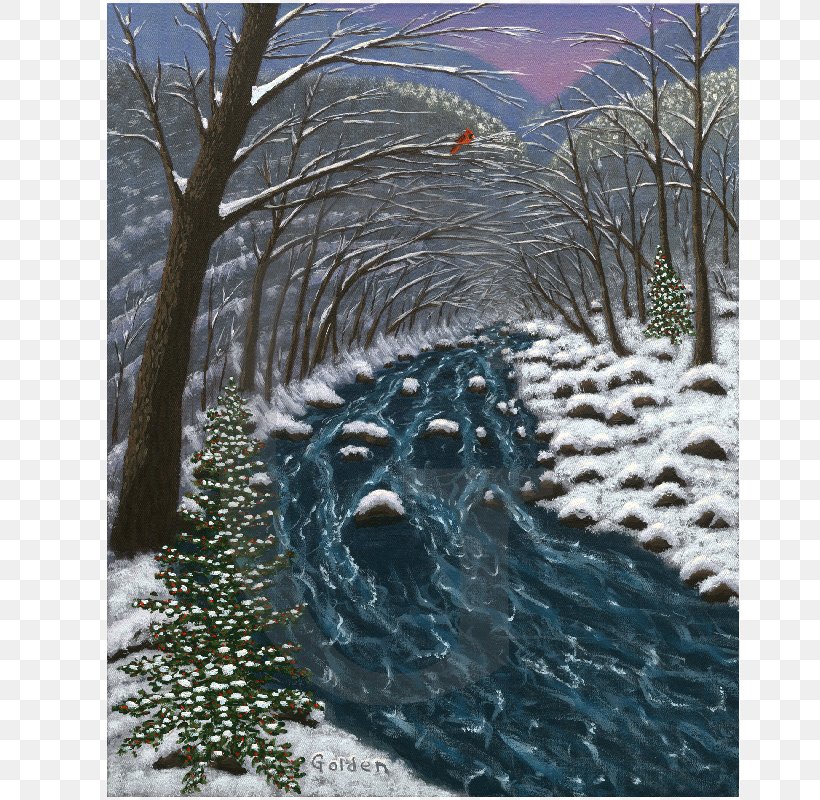 Painting Landscape Winter Branching, PNG, 800x800px, Painting, Branch, Branching, Freezing, Frost Download Free