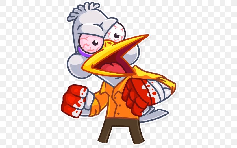 Telegram Sticker Наклейка Viber Clip Art, PNG, 512x512px, Telegram, Art, Beak, Bird, Fictional Character Download Free