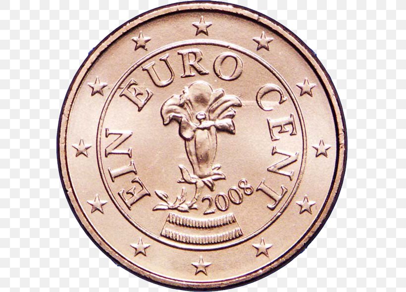 1 Cent Euro Coin 1 Euro Coin Euro Coins, PNG, 591x589px, 1 Cent Euro Coin, 1 Euro Coin, 2 Euro Coin, 5 Cent Euro Coin, Austria Download Free