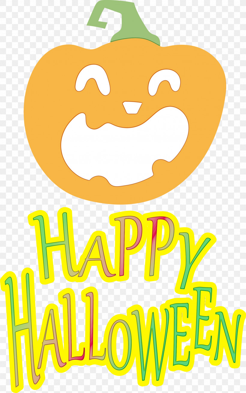 Logo Cartoon Yellow Line Tree, PNG, 1883x3000px, Happy Halloween, Cartoon, Fruit, Geometry, Happiness Download Free