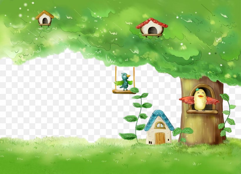 Green Cartoon Tree Grass Games, PNG, 1000x724px, Green, Cartoon, Fictional Character, Games, Grass Download Free