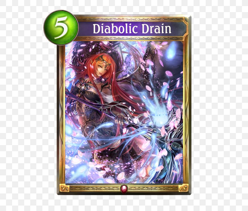 Shadowverse CCG Vampire カード Collectible Card Game, PNG, 536x698px, Watercolor, Cartoon, Flower, Frame, Heart Download Free