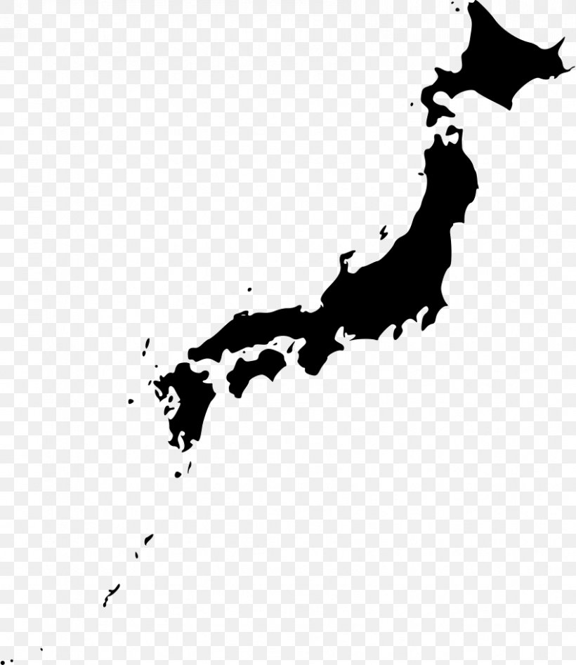 Japan Vector Map, PNG, 848x980px, Japan, Black, Black And White, Map, Mapa Polityczna Download Free
