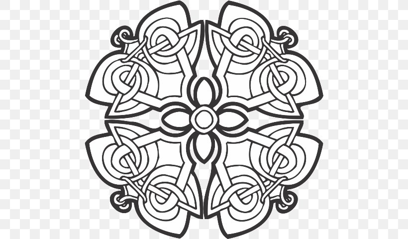 Celtic Knot Celts Ornament Coloring Book Ogham, PNG, 480x480px, Celtic Knot, Area, Art, Black And White, Celtic Cross Download Free