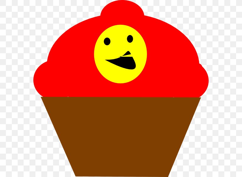 Smiley Emoticon Cupcake Clip Art, PNG, 594x599px, Smiley, Birthday Cake, Cupcake, Emoticon, Face Download Free