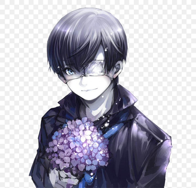 Tokyo Ghoul Ciel Phantomhive Ken Kaneki Black Butler, PNG, 700x784px, Watercolor, Cartoon, Flower, Frame, Heart Download Free