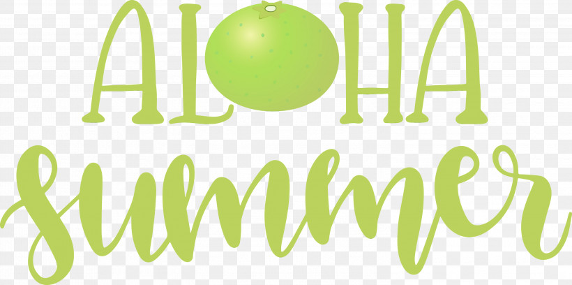 Logo Font Green Line Meter, PNG, 2999x1493px, Aloha Summer, Fruit, Geometry, Green, Line Download Free