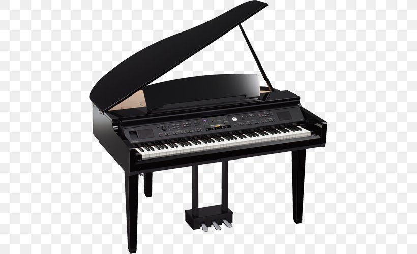 Clavinova Digital Piano Yamaha Corporation Grand Piano, PNG, 500x500px, Watercolor, Cartoon, Flower, Frame, Heart Download Free