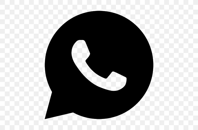 WhatsApp Logo, PNG, 540x540px, Whatsapp, Black And White, Logo, Silhouette, Symbol Download Free