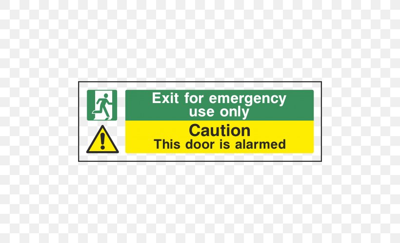 Exit Sign Fire Escape Emergency Exit Safety, PNG, 500x500px, Sign, Area, Banner, Brand, Door Download Free
