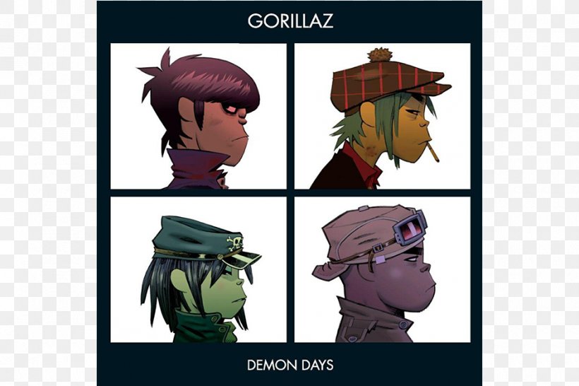 Demon Days Gorillaz Feel Good Inc. Album Song, PNG, 940x626px, Watercolor, Cartoon, Flower, Frame, Heart Download Free