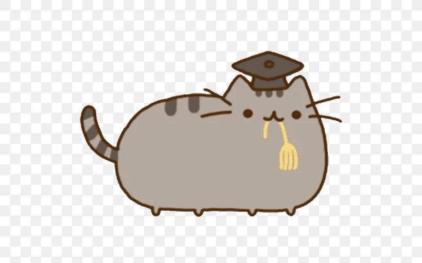 Pusheen Cat Graduation Ceremony Telegram, PNG, 512x512px, Pusheen, Carnivoran, Cartoon, Cat, Cat Like Mammal Download Free