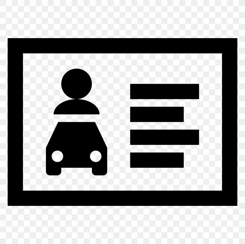 Computer Icons Driver's License Driving Car, PNG, 1600x1600px, Driver S License, Area, Black, Black And White, Car Download Free