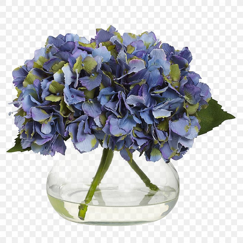 French Hydrangea Vase Artificial Flower Silk, PNG, 2219x2219px, French Hydrangea, Artificial Flower, Blue, Cornales, Cut Flowers Download Free