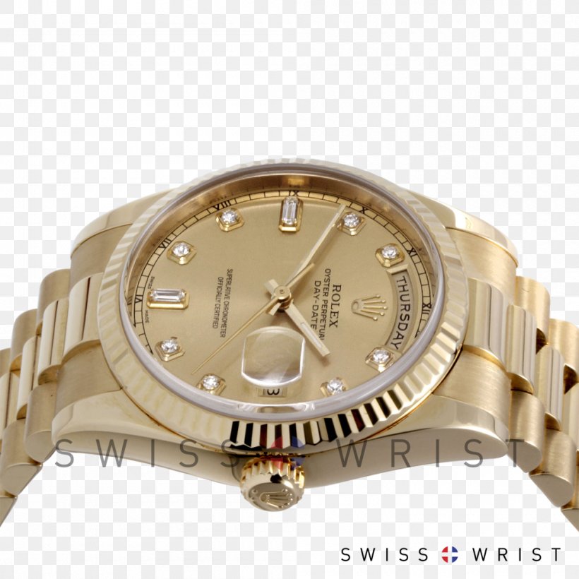 Rolex Day-Date Watch Strap Gold Platinum, PNG, 1000x1000px, Rolex Daydate, Brand, Dial, Diamond, Gold Download Free