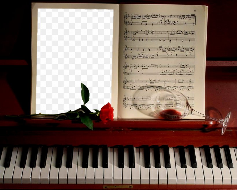 Borders And Frames Piano Picture Frames Musical Keyboard Clip Art, PNG, 1300x1040px, Watercolor, Cartoon, Flower, Frame, Heart Download Free