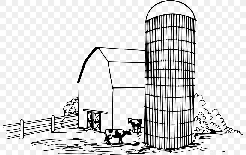 Silo Agriculture Drawing Barn Clip Art, PNG, 800x517px, Silo, Agriculture, Architecture, Area, Barn Download Free