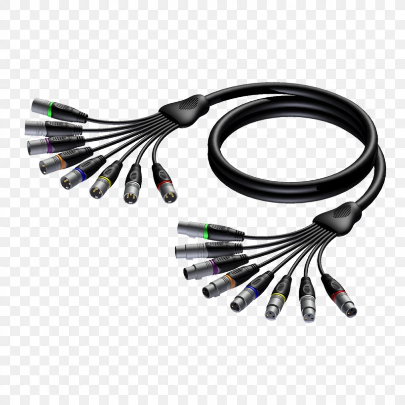 XLR Connector Audio Multicore Cable Electrical Cable Phone Connector, PNG, 1024x1024px, Xlr Connector, Analog Signal, Audio Multicore Cable, Audio Signal, Cable Download Free