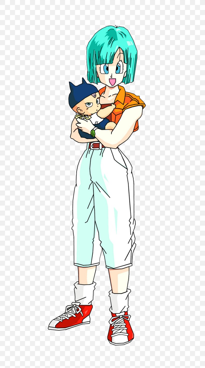 Bulma Trunks Goku Vegeta Majin Buu, PNG, 544x1468px, Watercolor, Cartoon, Flower, Frame, Heart Download Free