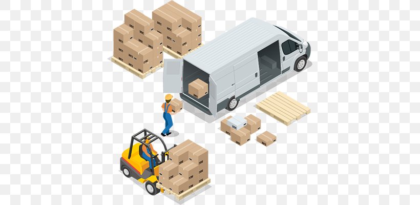 Cargo Van Logistics Warehouse Transport, PNG, 450x400px, Cargo, Business, Delivery, Forklift, Freight Transport Download Free