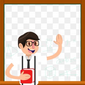 Hand Painted Math Teacher Vector - Teacher Mathematics Student PNG
