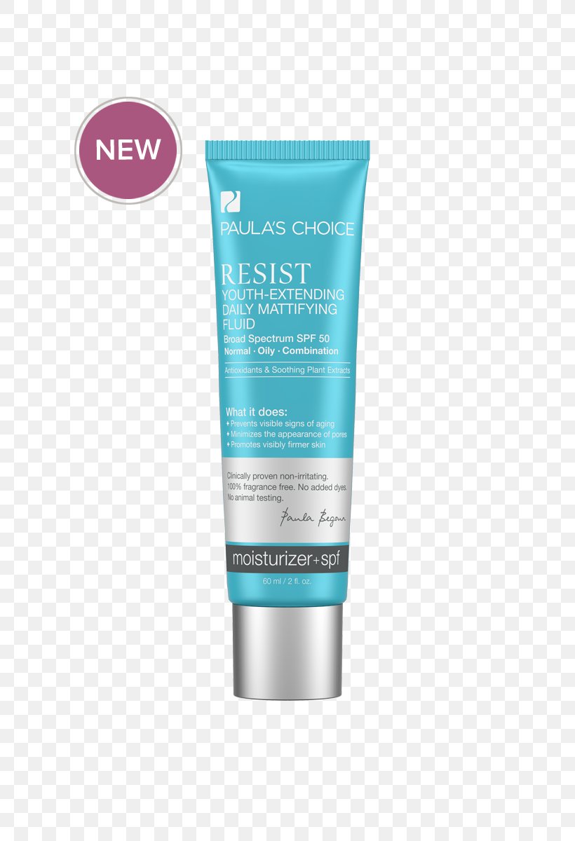 Sunscreen Lotion Paula's Choice RESIST Skin Restoring Moisturizer Paula's Choice Resist Youth-Extending Daily Hydrating Fluid, PNG, 800x1200px, Sunscreen, Cosmetics, Cream, Lotion, Moisturizer Download Free