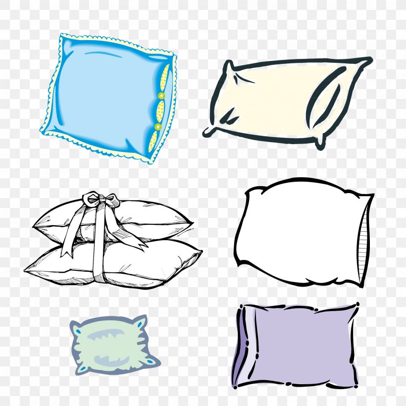 Pillow Euclidean Vector Clip Art, PNG, 2000x2000px, Pillow, Area, Clothing, Designer, Drawing Download Free