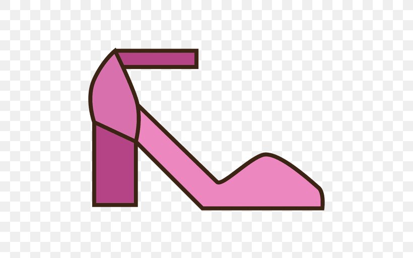 Pink Shoe Vexel, PNG, 512x512px, Pink, Area, Footwear, Logo, Magenta Download Free