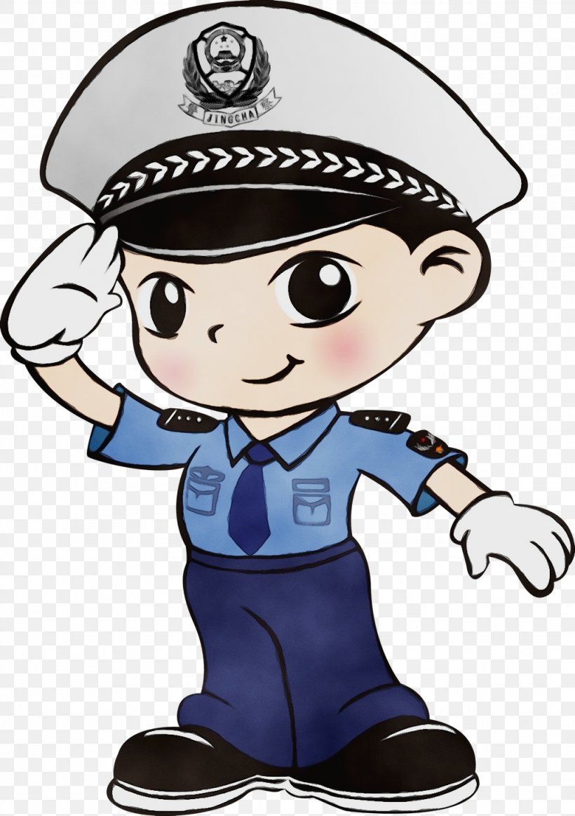 Cartoon Clip Art Police Fictional Character Football Fan Accessory, PNG, 1024x1453px, Watercolor, Cartoon, Fictional Character, Football Fan Accessory, Paint Download Free