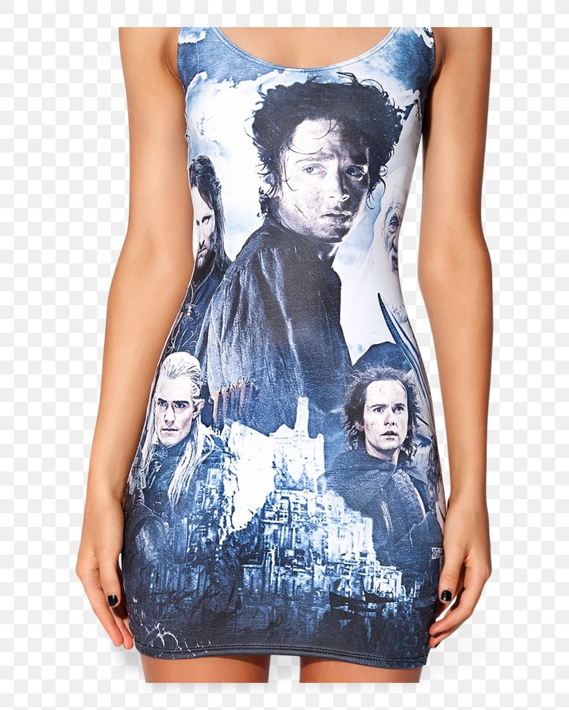 T-shirt The Lord Of The Rings Frodo Baggins Dress Sleeveless Shirt, PNG, 683x1024px, Tshirt, Blue, Clothing, Day Dress, Dress Download Free