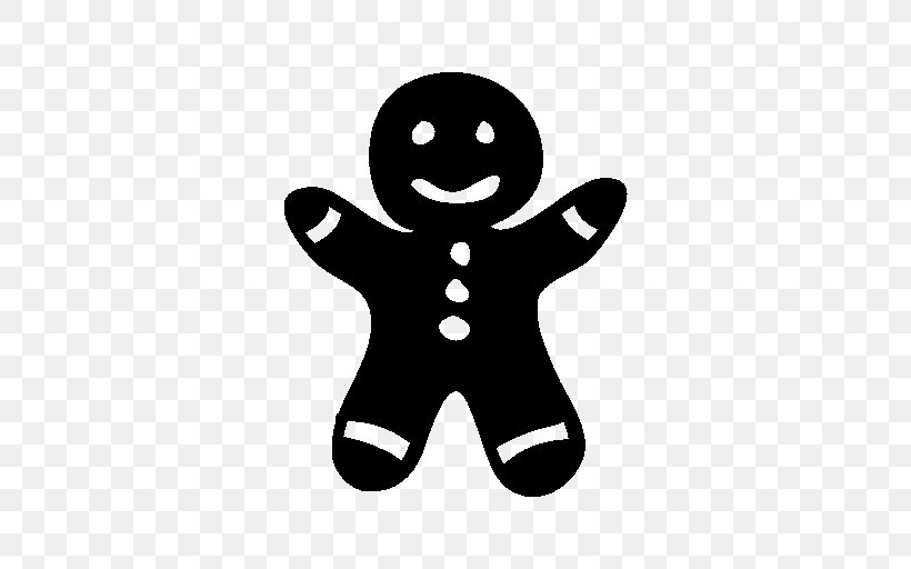 Christmas Cookie Gingerbread Man, PNG, 512x512px, Christmas, Biscuit, Biscuits, Black, Black And White Download Free