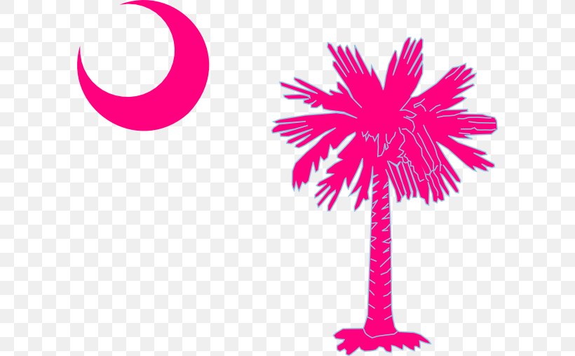 Flag Of South Carolina Sabal Palm Palm Trees Clip Art, PNG, 600x507px, South Carolina, Crescent, Decal, Flag Of South Carolina, Flower Download Free