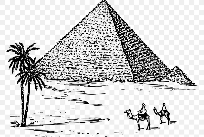 Great Pyramid Of Giza Egyptian Pyramids Drawing Sketch, PNG, 768x550px, Great Pyramid Of Giza, Area, Art, Black And White, Drawing Download Free