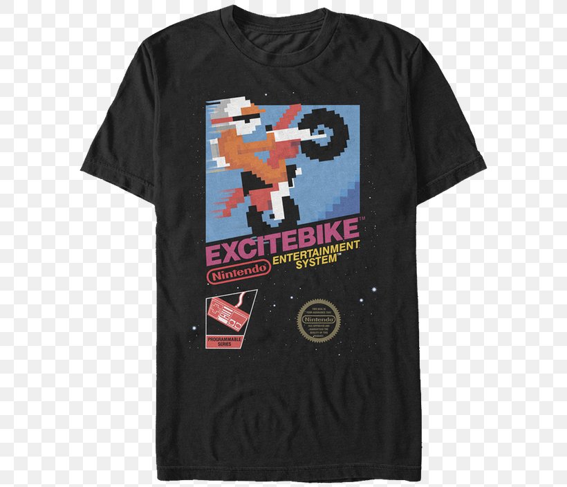 Excitebike Super Nintendo Entertainment System Rad Racer Excitebots: Trick Racing, PNG, 600x704px, Excitebike, Active Shirt, Arcade Game, Black, Brand Download Free