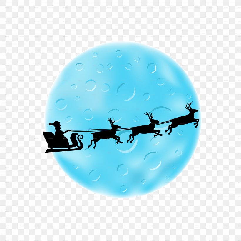 Santa Claus NORAD Tracks Santa Reindeer Flight Flying Santa, PNG, 4961x4961px, Santa Claus, Aqua, Blue, Blue Moon, Christmas Download Free