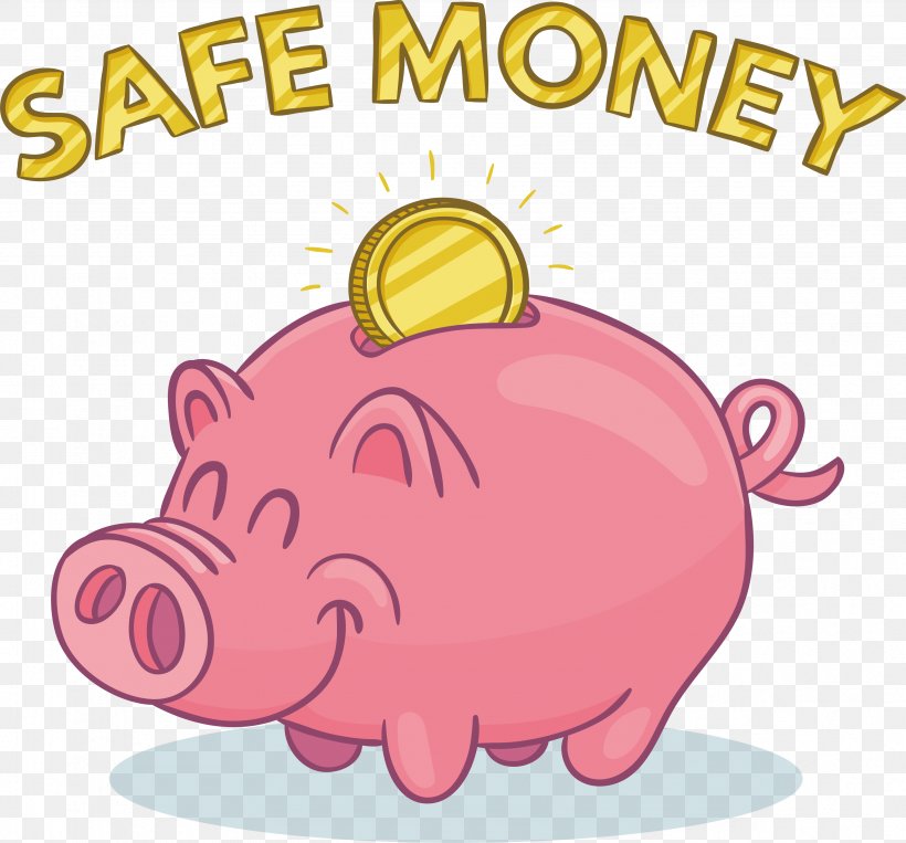 Domestic Pig Piggy Bank Clip Art, PNG, 3396x3164px, Domestic Pig, Bank, Cartoon, Designer, Money Download Free