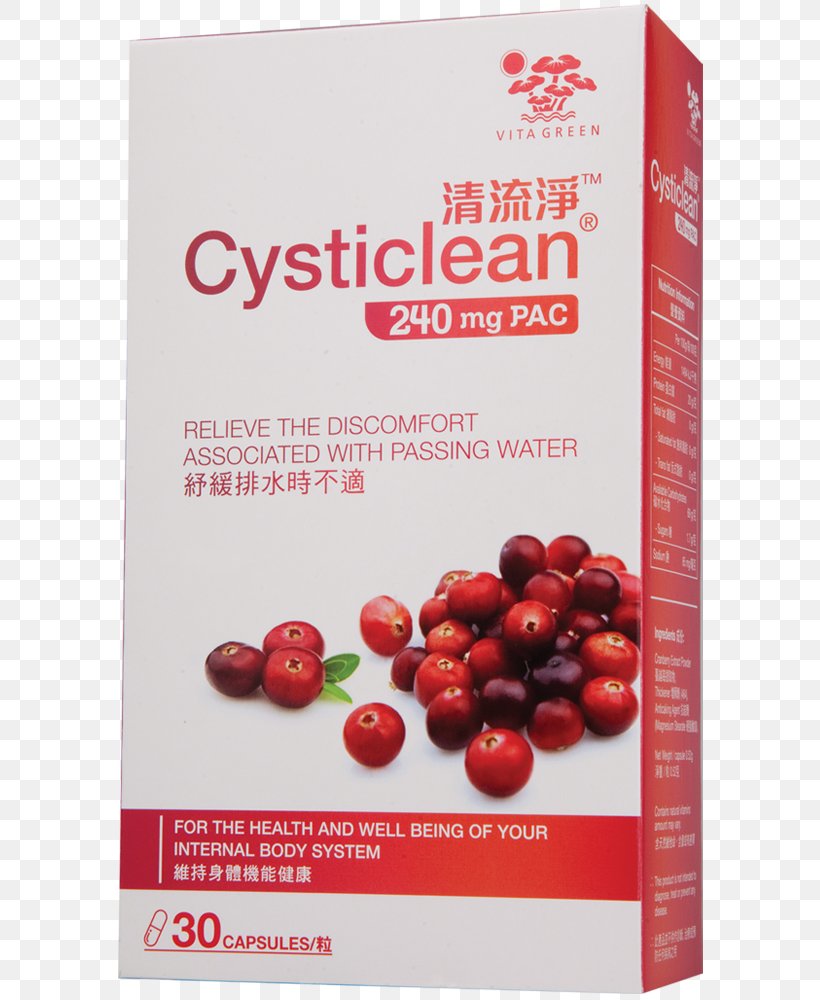 Cysticlean 240mg Pac Capsules 30 Caps Cysticlean 30 Capsules Tablet Health, PNG, 800x1000px, Capsule, Berry, Cranberry, Fruit, Health Download Free