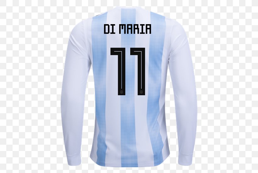 2018 World Cup Argentina National Football Team T-shirt 2015 Copa América Jersey, PNG, 550x550px, 2018 World Cup, Active Shirt, Adidas, Argentina National Football Team, Blue Download Free