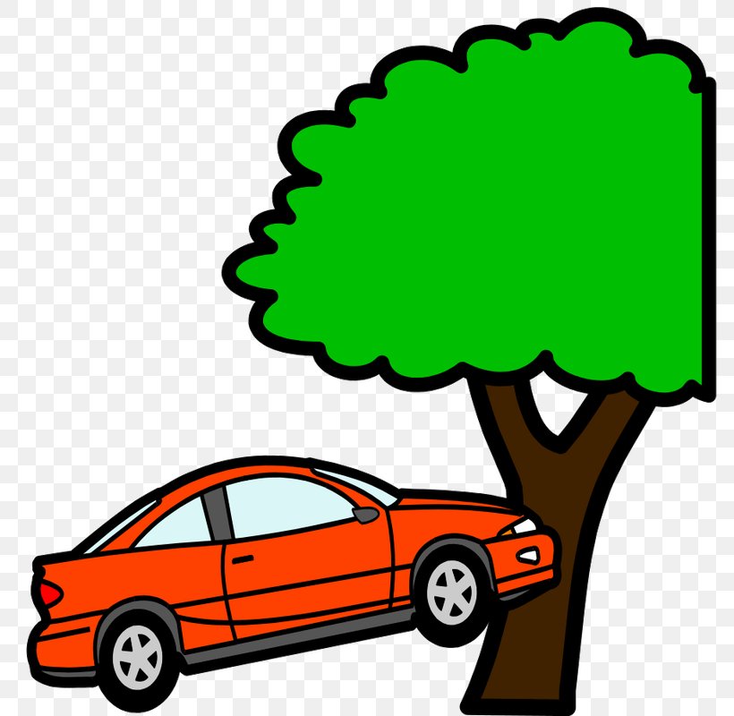 car crash into tree clip art