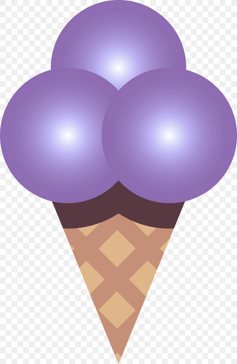 Ice Cream Cone, PNG, 1954x3000px, Ice Cream Cone, Balloon, Heart, Purple, Violet Download Free