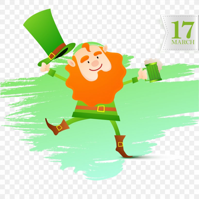 Leprechaun Saint Patrick's Day Illustration, PNG, 2778x2778px, Leprechaun, Art, Cartoon, Christmas Ornament, Drawing Download Free