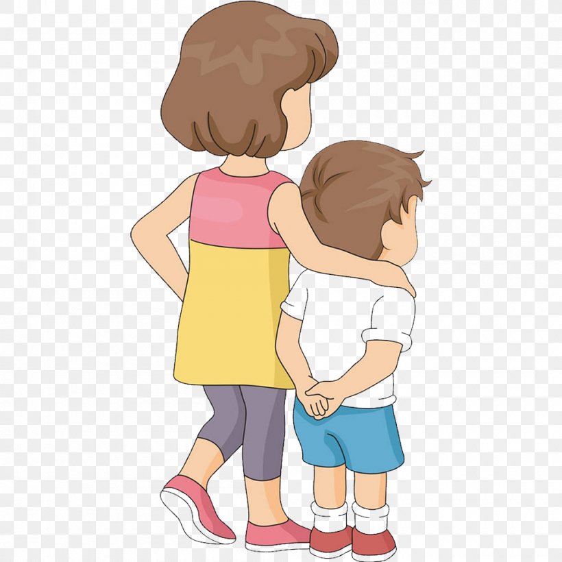 Brother Sibling Drawing Clip Art, PNG, 1000x1000px, Watercolor, Cartoon, Flower, Frame, Heart Download Free