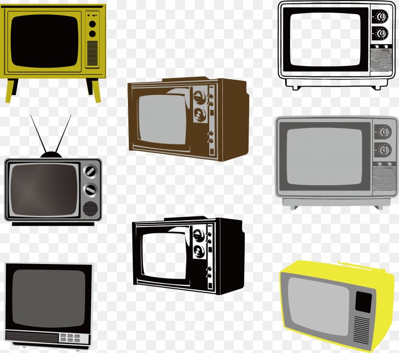 Black And White Television Set, PNG, 2176x1928px, Black And White, Brand, Electronics, Electronics Accessory, Hardware Download Free