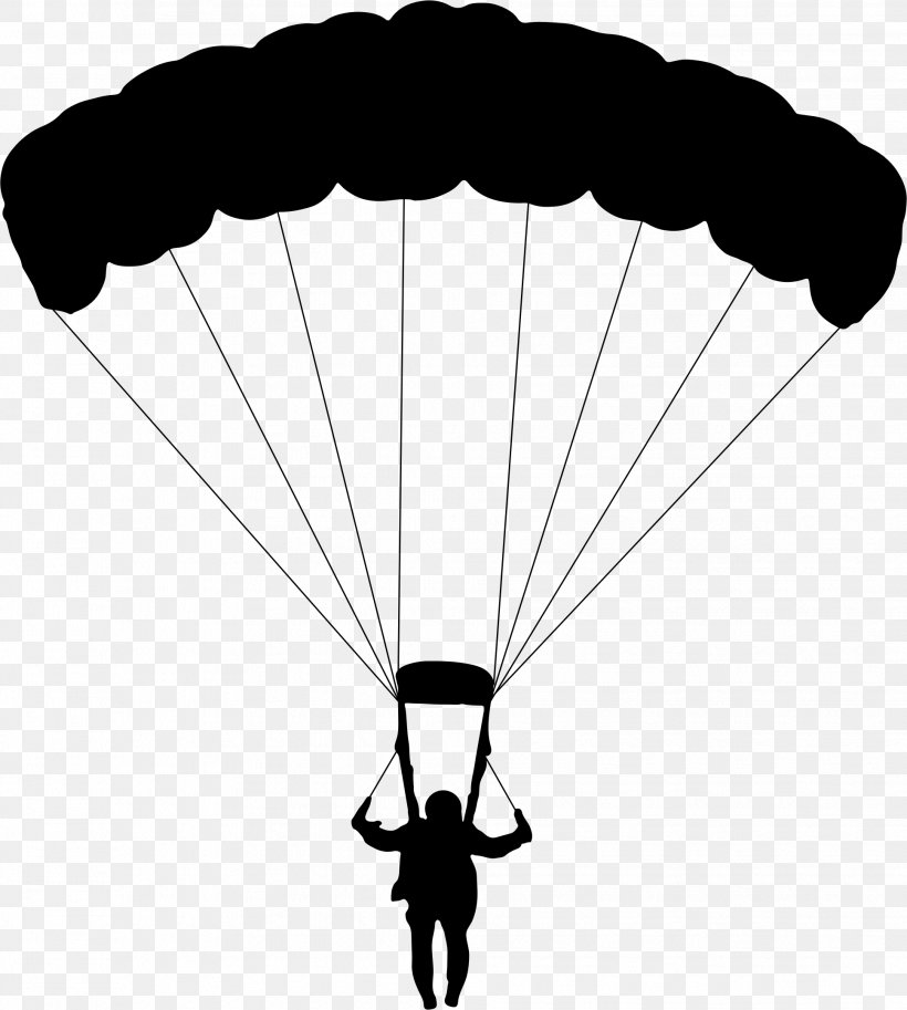 Parachuting Parachute Jumping Clip Art, PNG, 1936x2156px, Parachuting, Air Sports, Black And White, Closing Pin, Jumping Download Free