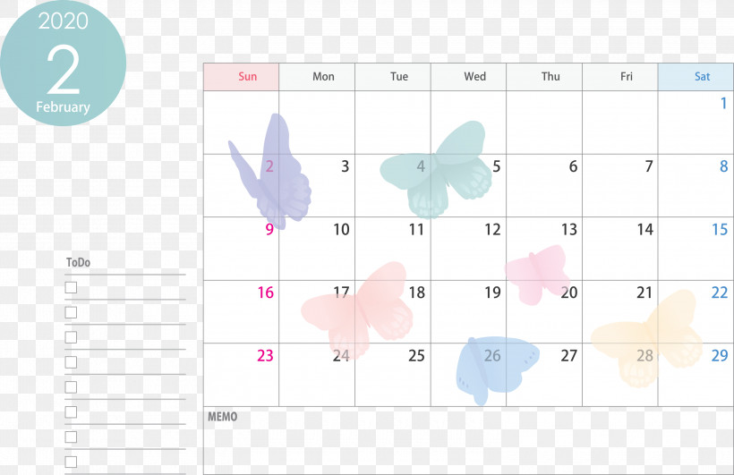 February 2020 Calendar February 2020 Printable Calendar 2020 Calendar, PNG, 3000x1943px, 2020 Calendar, February 2020 Calendar, Diagram, February 2020 Printable Calendar, Line Download Free