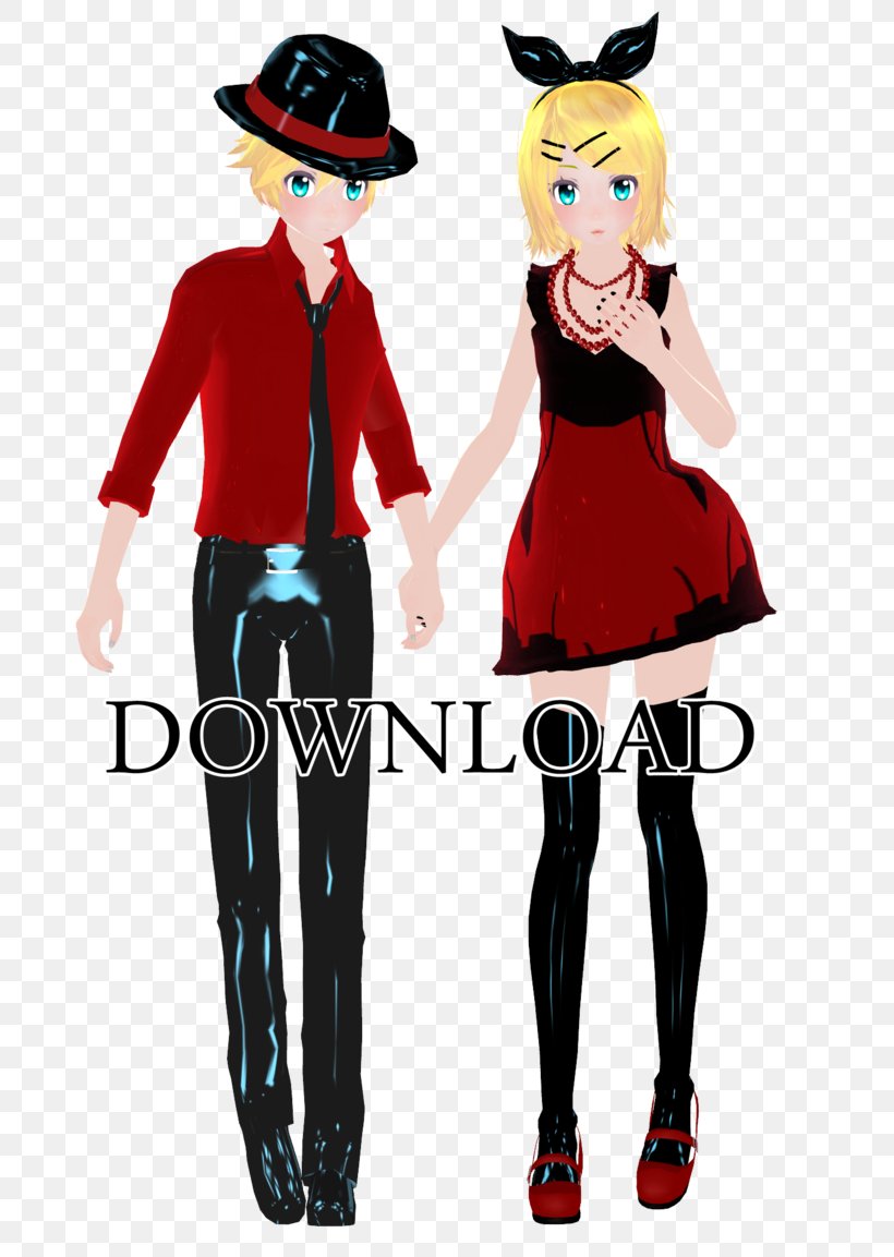 Kagamine Rin/Len MikuMikuDance Meiko Clothing Mascot, PNG, 692x1153px, Kagamine Rinlen, Casual, Clothing, Costume, Costume Design Download Free