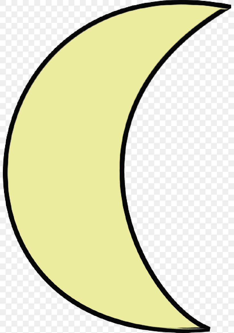 Yellow Clip Art Crescent Line Circle, PNG, 800x1163px, Watercolor, Crescent, Paint, Plant, Symbol Download Free